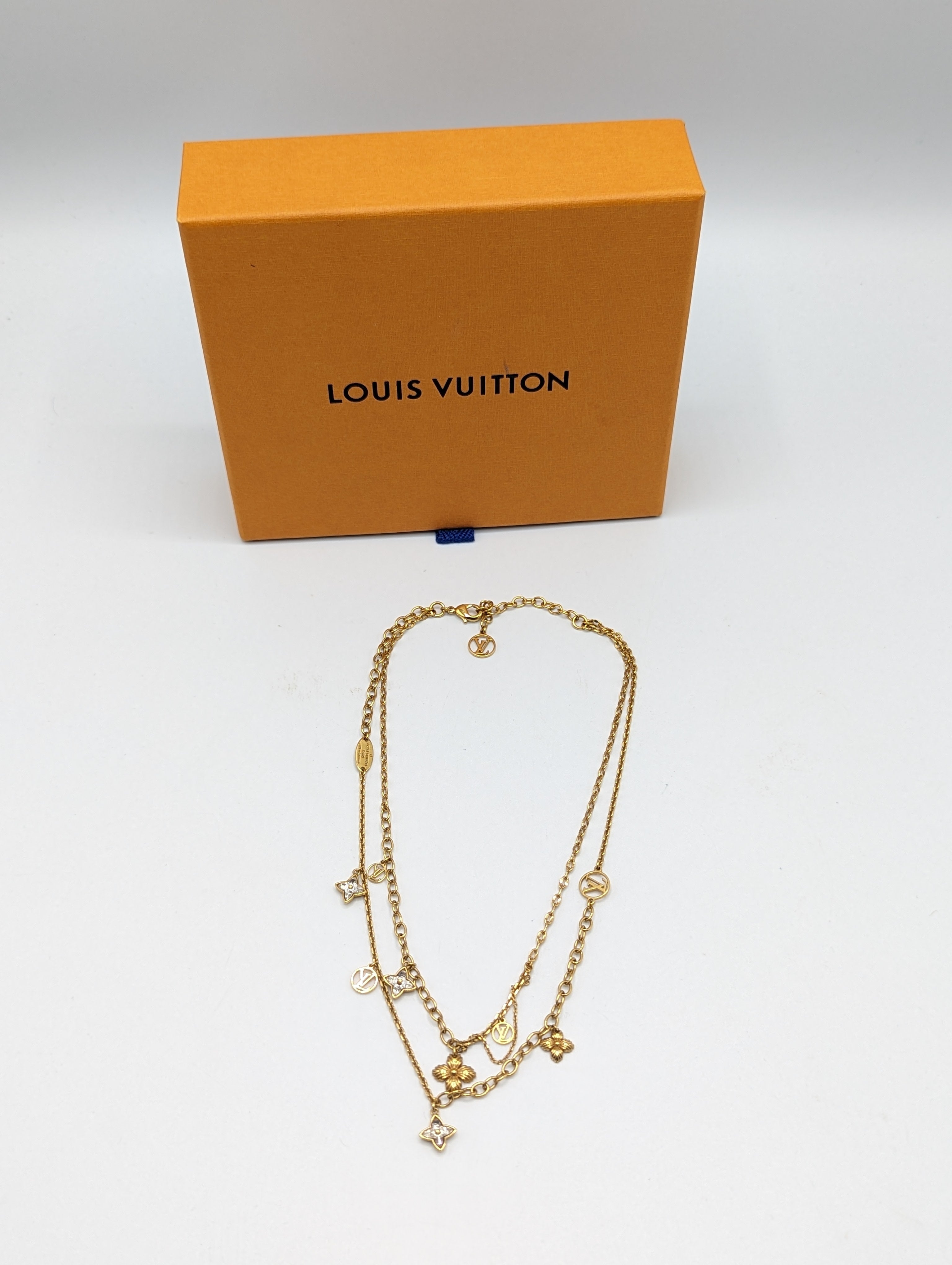 Louis Vuitton Double Layer Blooming Strass Necklace – For The Love of Luxury