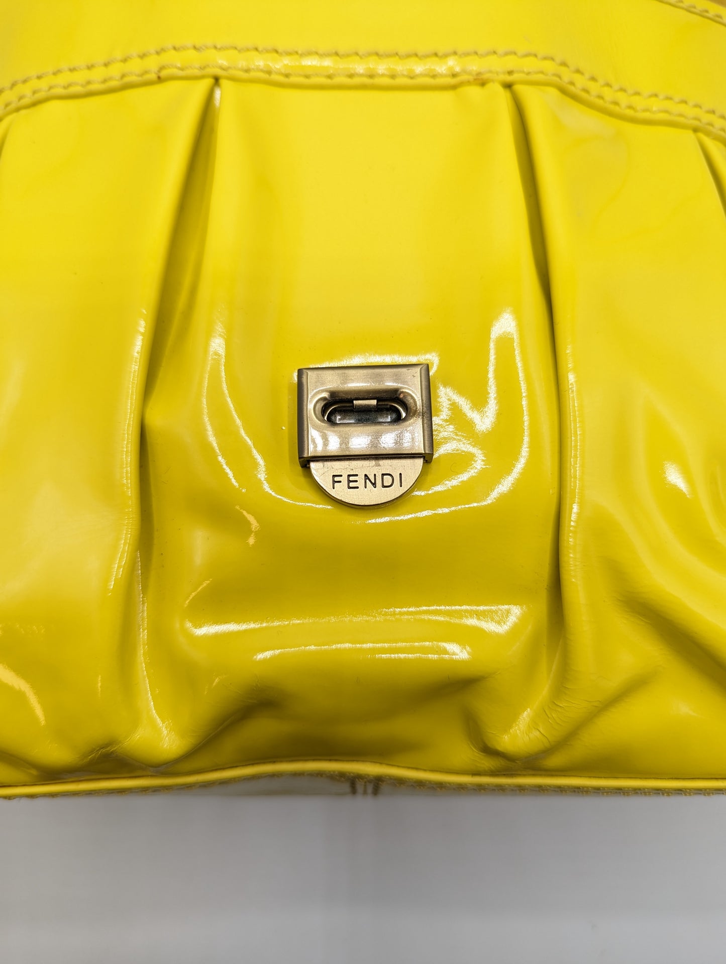 Fendi Marigold Yellow Patent B Bag