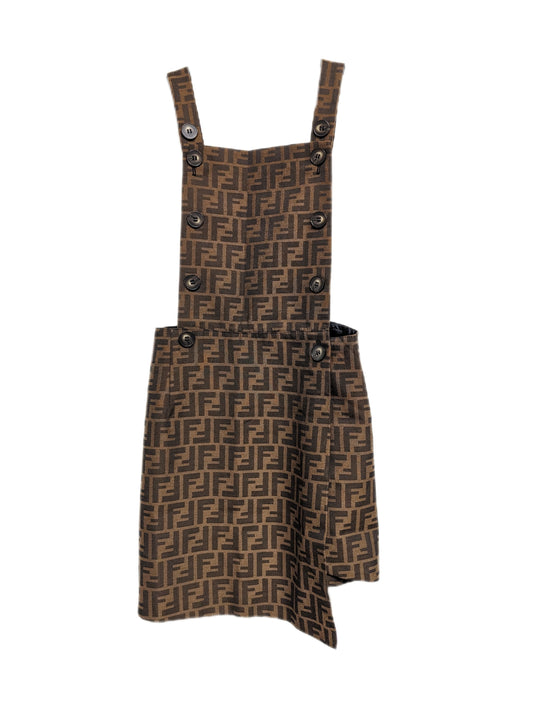 Fendi Zucca Pinafore Overall Dress Size 36 / US 4