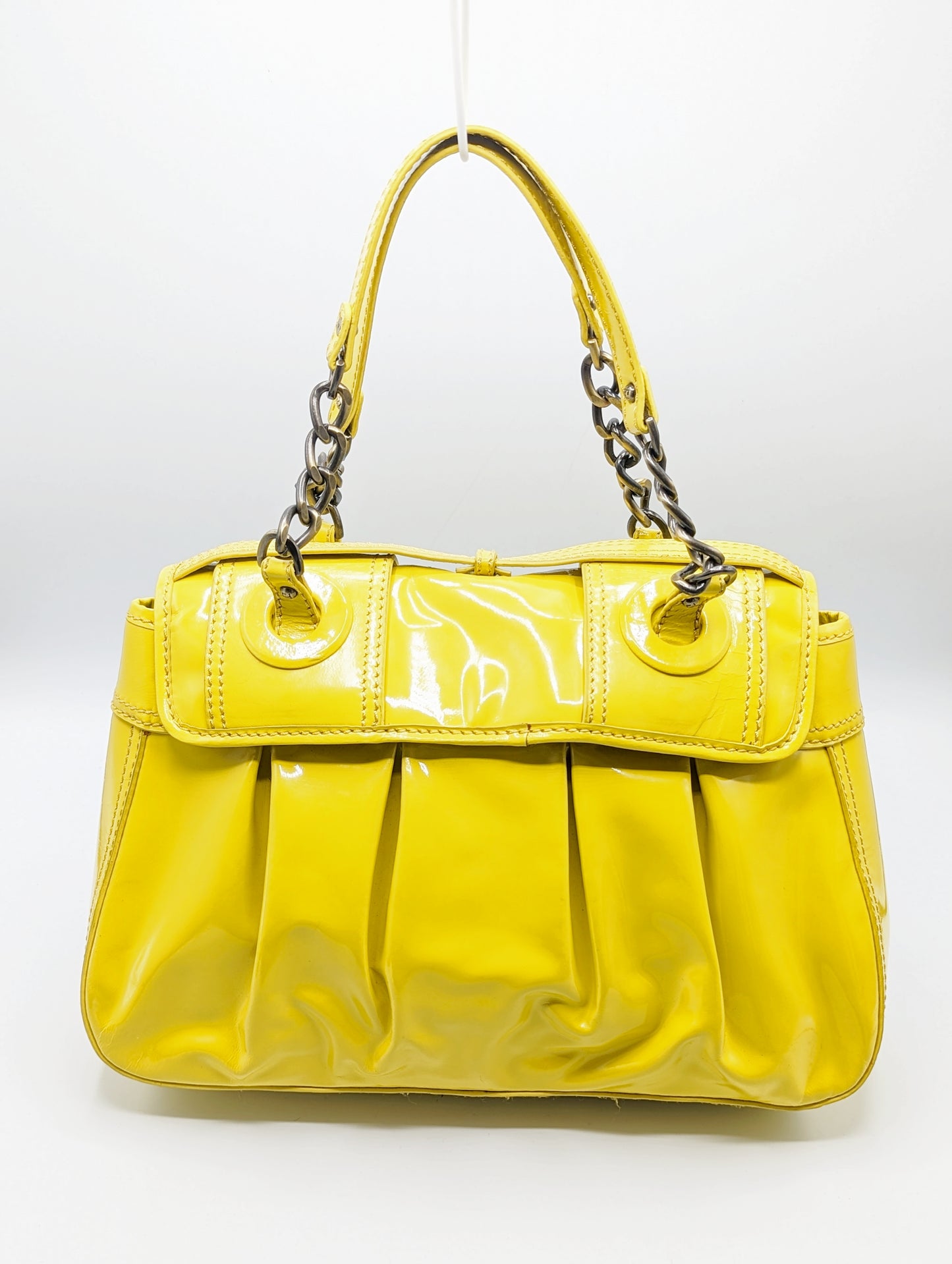 Fendi Marigold Yellow Patent B Bag