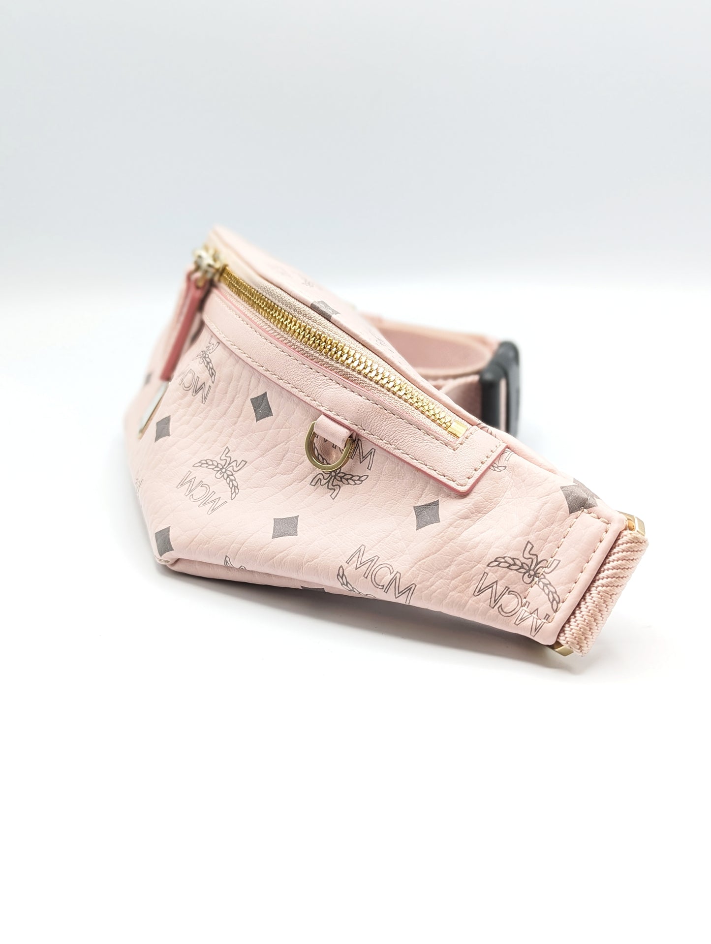 MCM Blush Pink Visetos Small Fursten Belt Bag