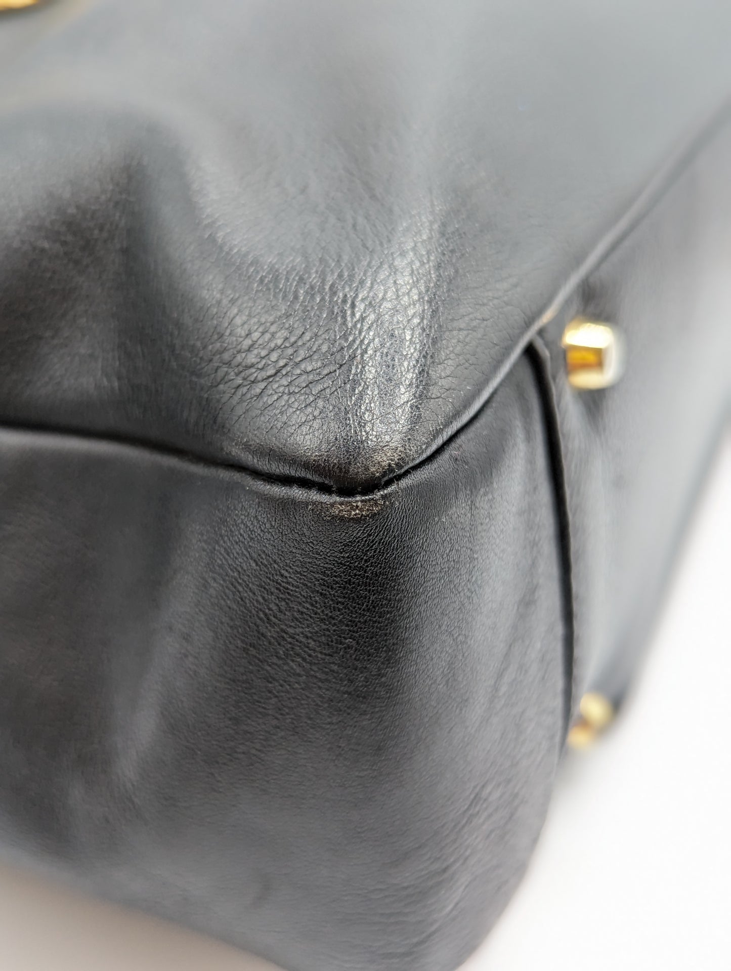 Versace Medusa Black Leather Briefcase Satchel