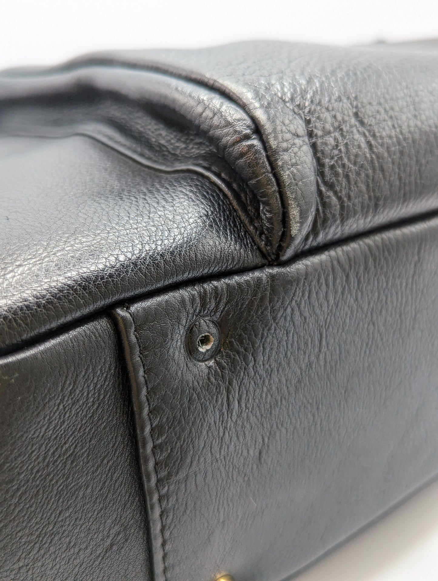 Versace Medusa Black Leather Briefcase Satchel