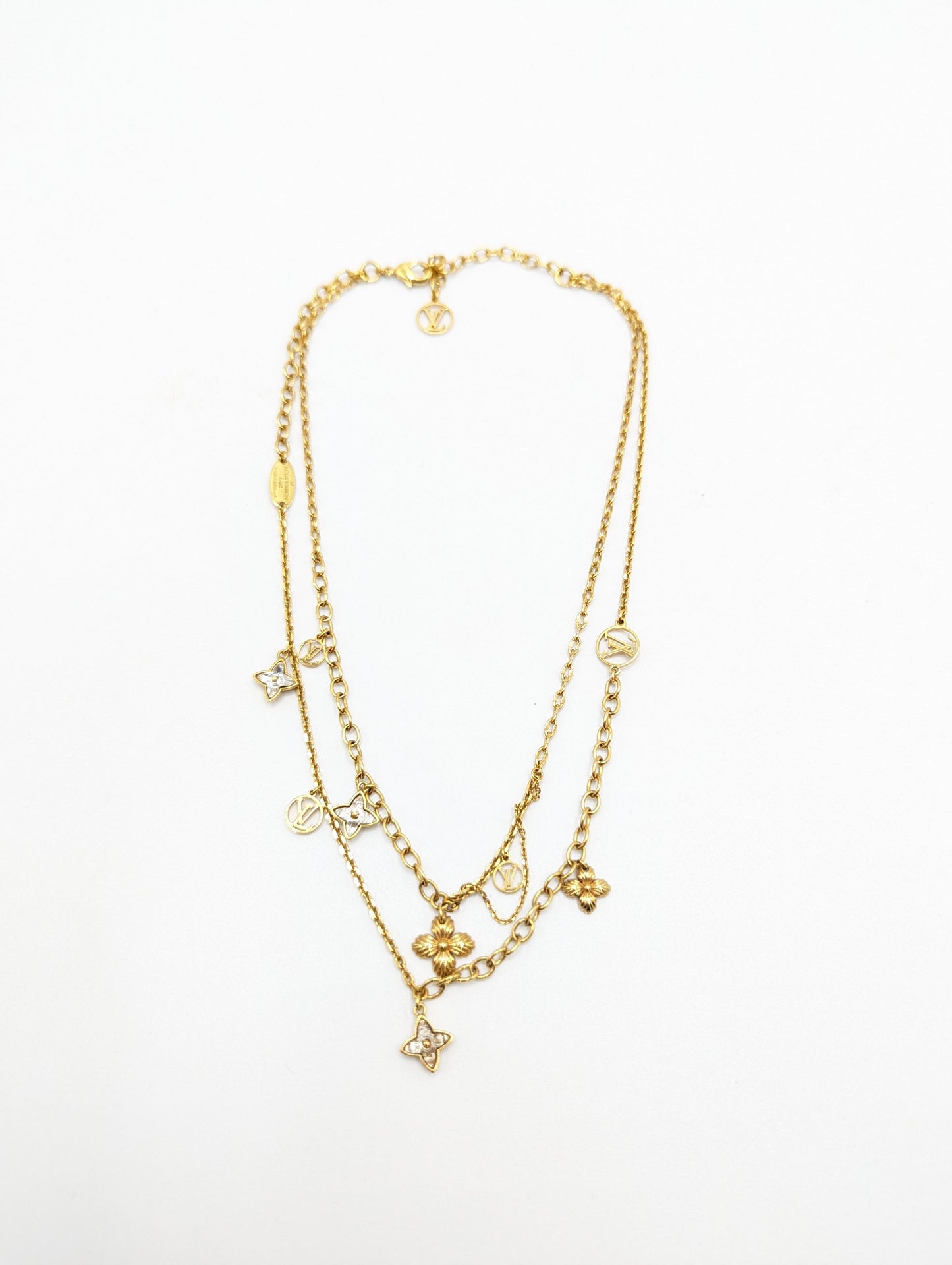 Louis Vuitton Double Layer Blooming Strass Necklace – For The Love