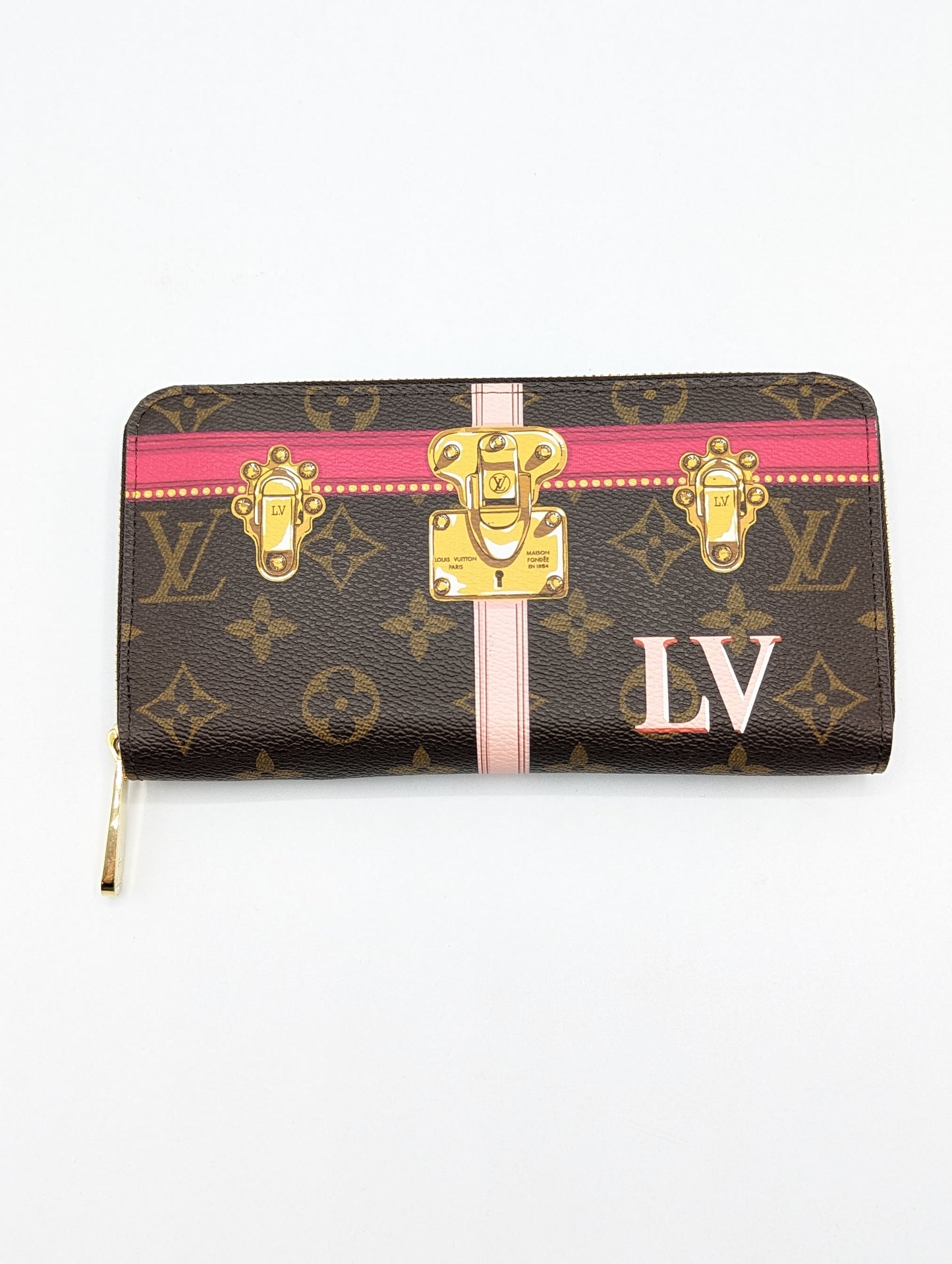 Louis Vuitton Monogram Trunks Zippy Wallet Full Set