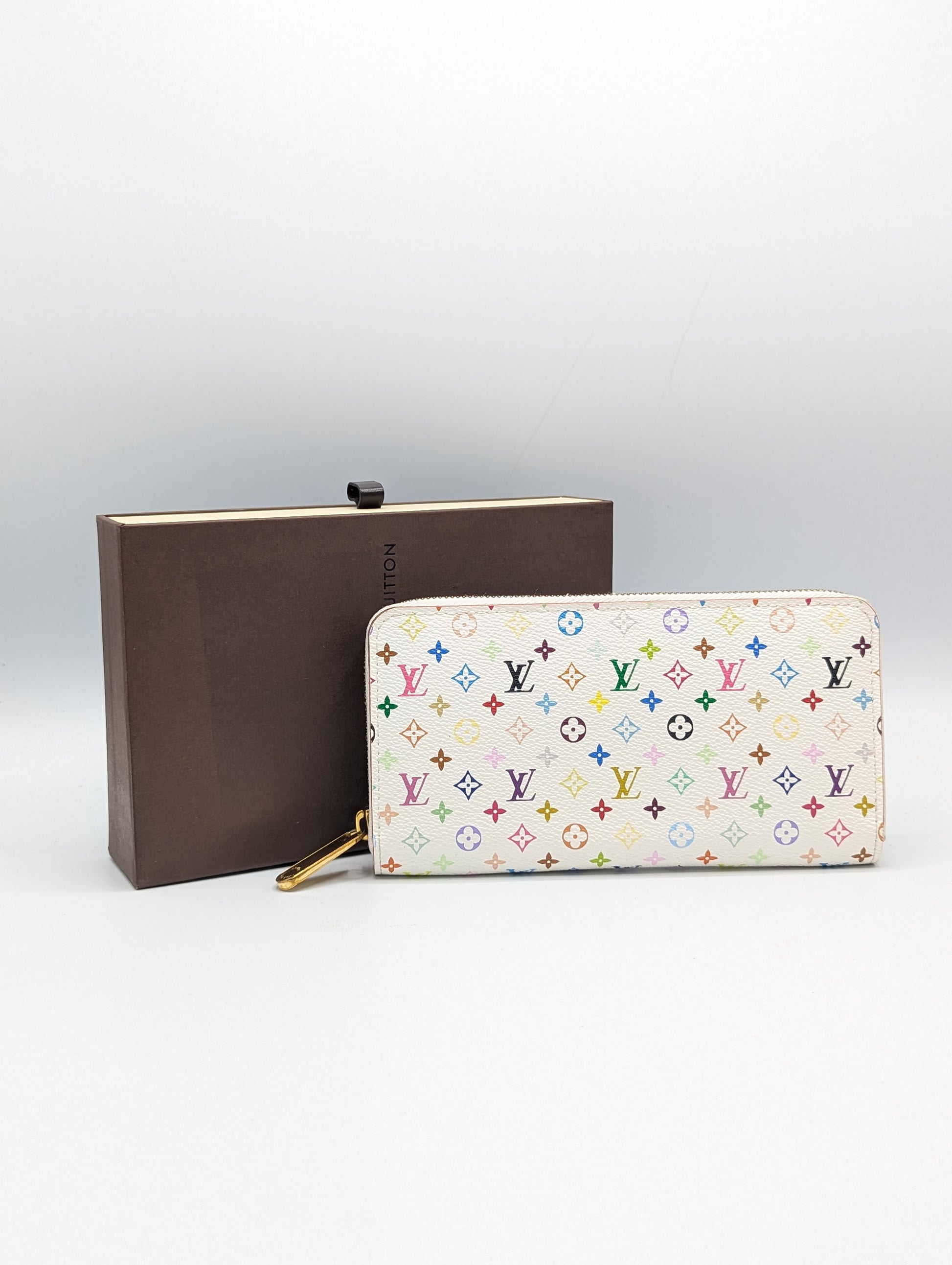 Louis Vuitton White Multicolor Zippy Wallet – For The Love of Luxury