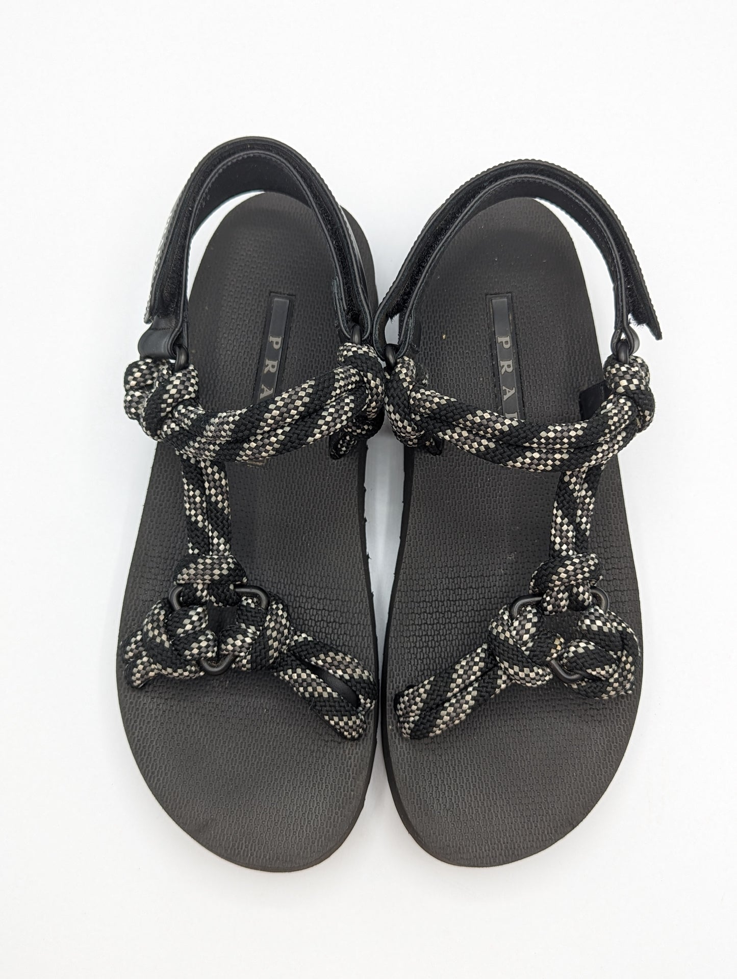 Prada Black Rope Sandals Size 39