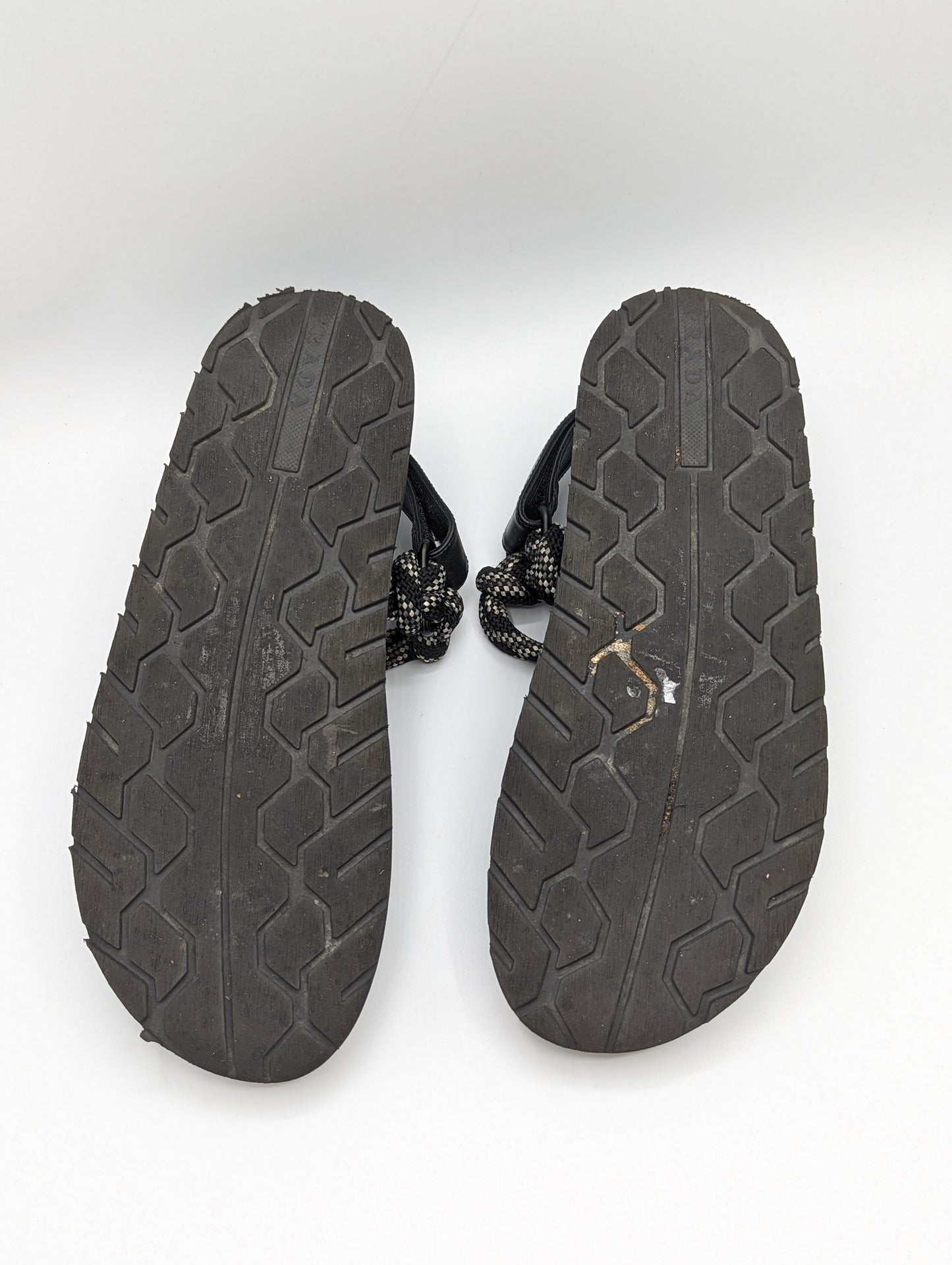 Prada Black Rope Sandals Size 39