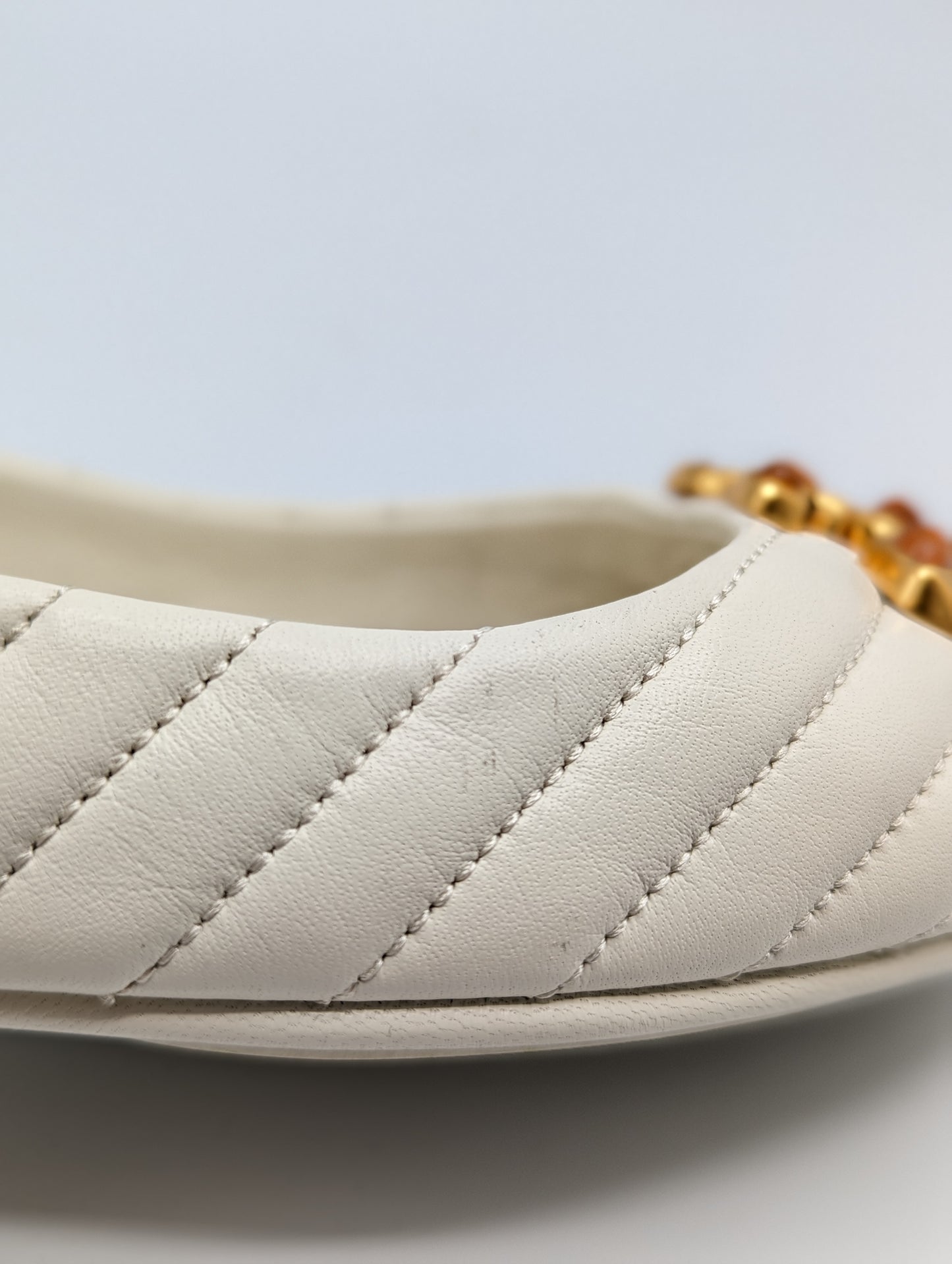 Tory Burch Cream Queens Day Flats Size 7