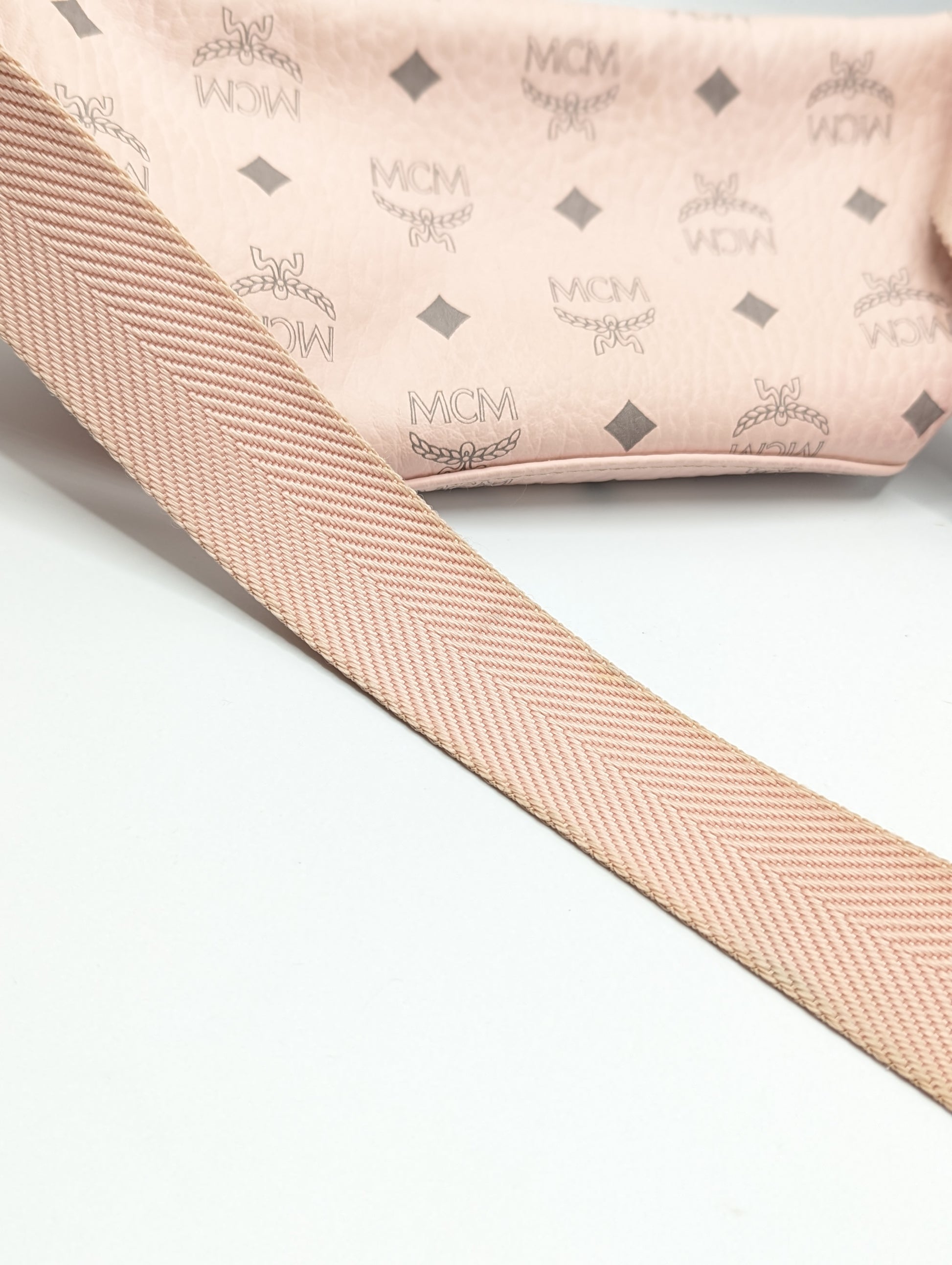 MCM Blush Pink Visetos Small Fursten Belt Bag – For The Love of Luxury