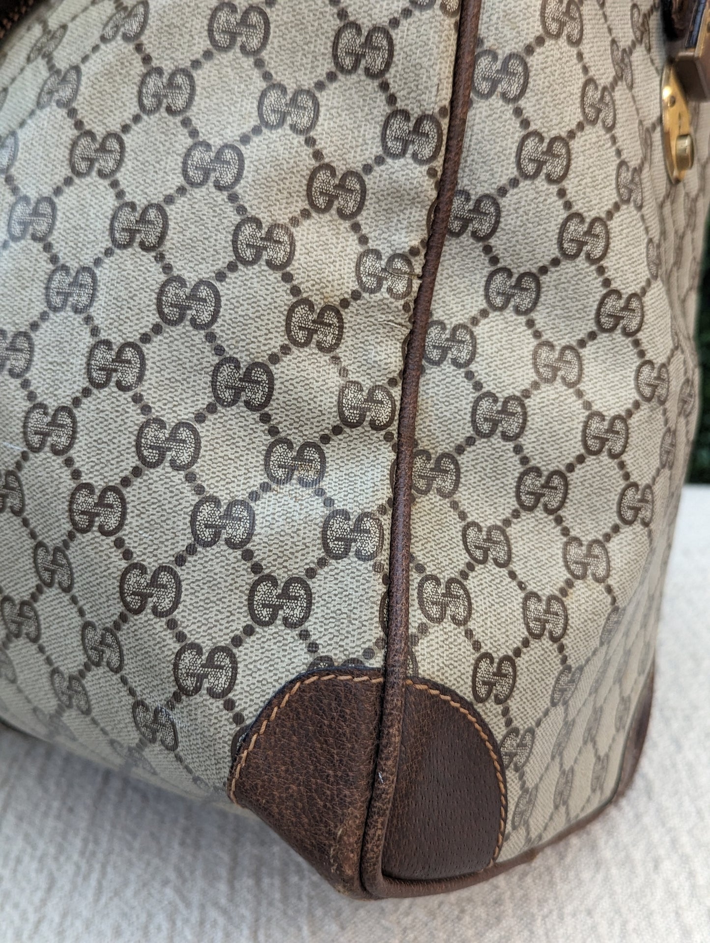 Gucci Supreme Web Duffle Travel Bag