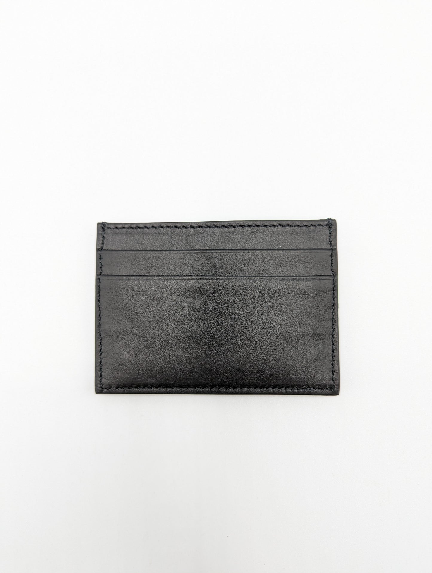 Versace Black Leather Virtus Card Wallet
