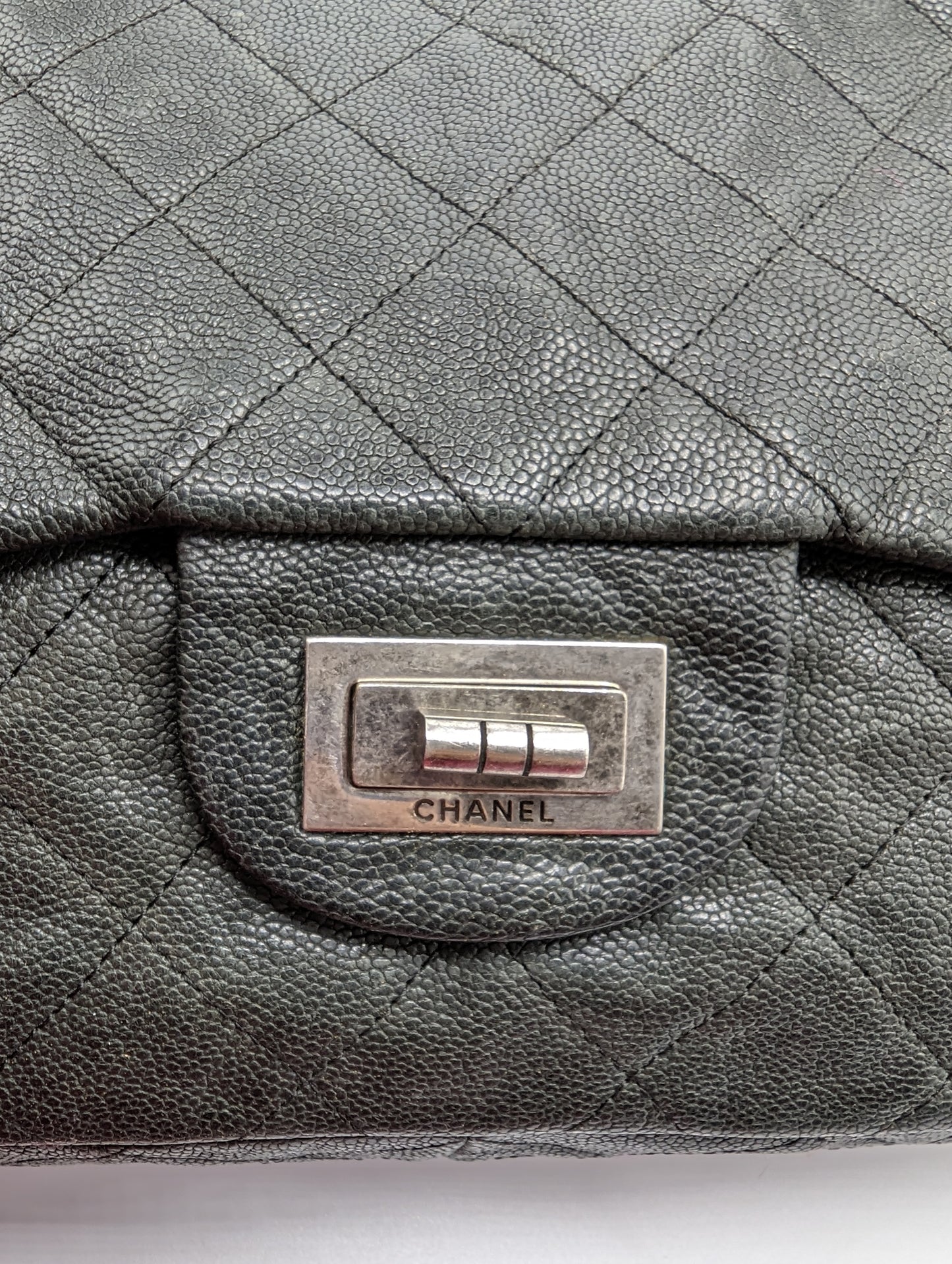 Chanel Charcoal Caviar Reissue Flap Bag