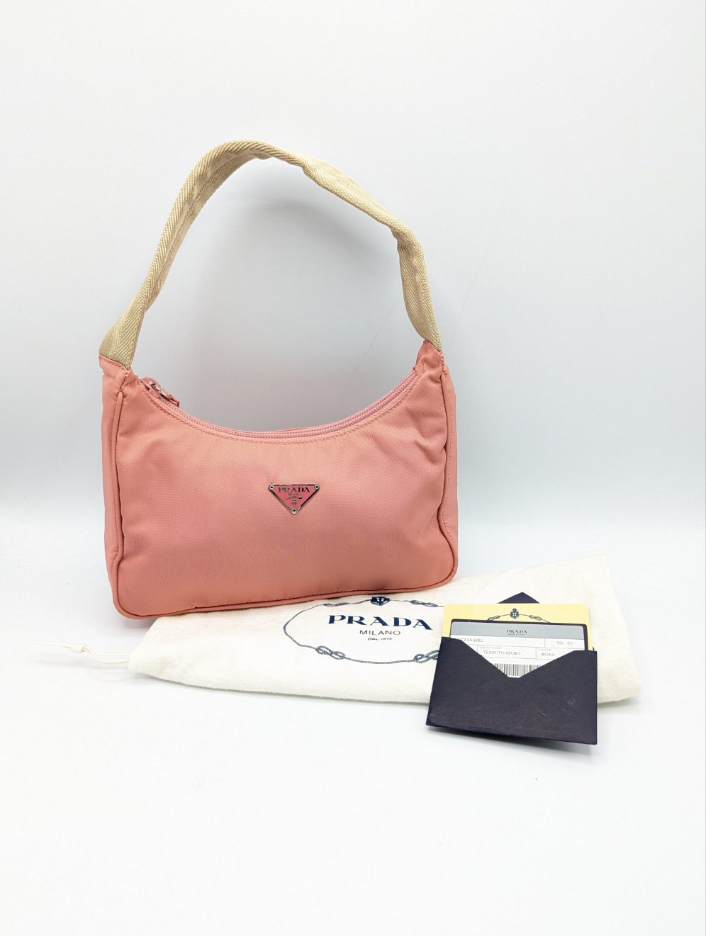 Prada Re-Edition Shoulder Bag Mini Nylon Begonia Pink in Nylon with  Silver-tone - US
