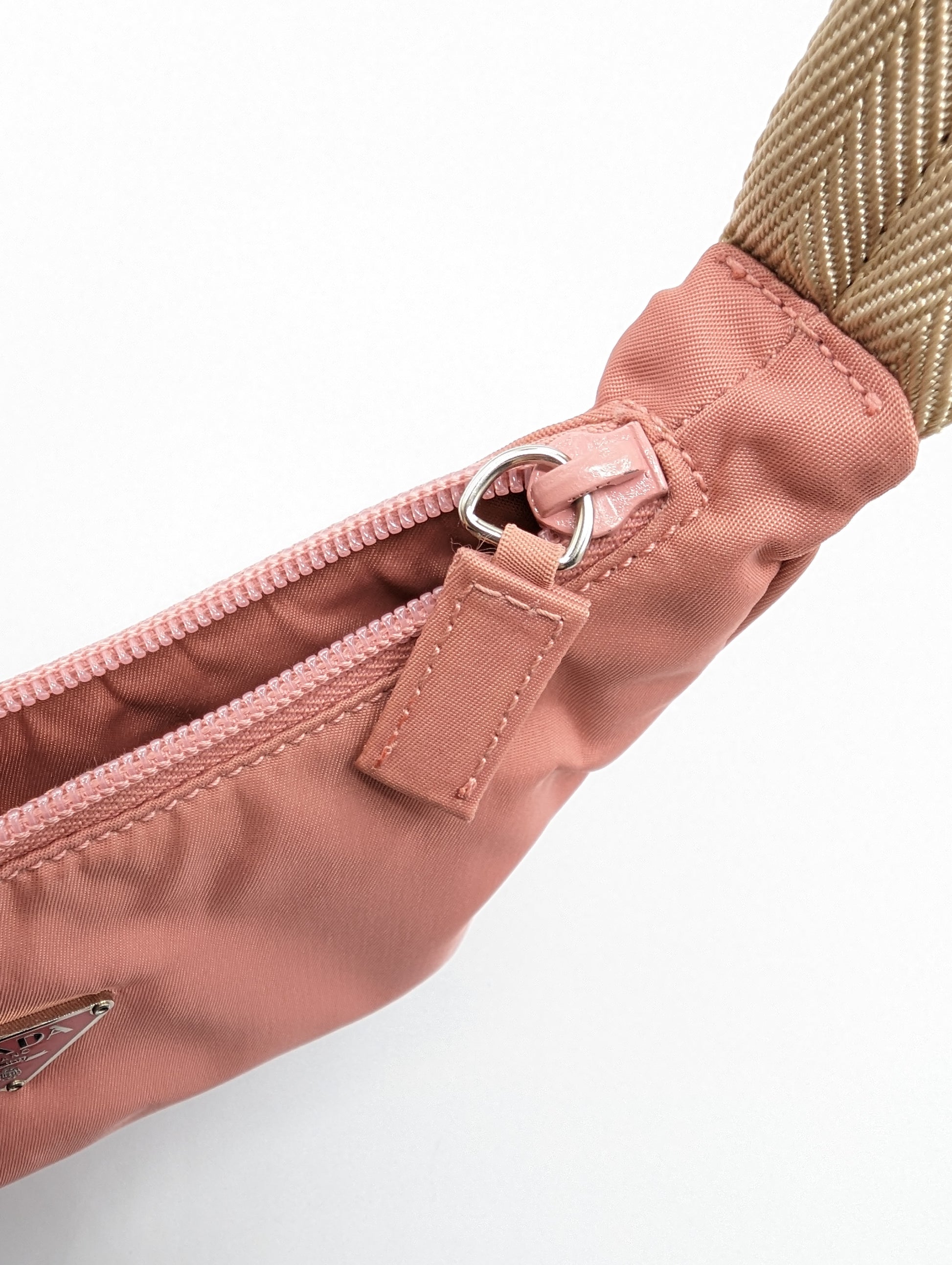 Vintage Prada Pink Nylon Crossbody Bag